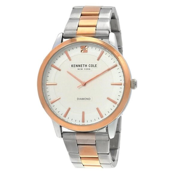 NWT Authentic Kenneth Cole New York Quartz White Dial Men's Watch - Picture 1 of 3
